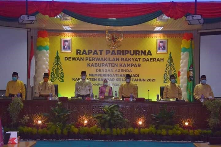 HUT Kabupaten Kampar ke-71 Tahun 2021, DPRD Gelar Rapat Paripurna Istimewa