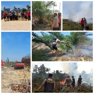 Sinergi Polri -TNI bersama Manggala Agni Berjibaku Padamkan Api Di Kawasan Hutan Suaka Margasatwa