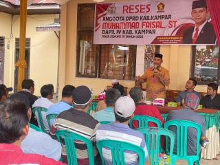 Ketua DPRD Kampar, Muhammad Faisal Tampung Aspirasi Masyarakat di Desa Sungai Pinang